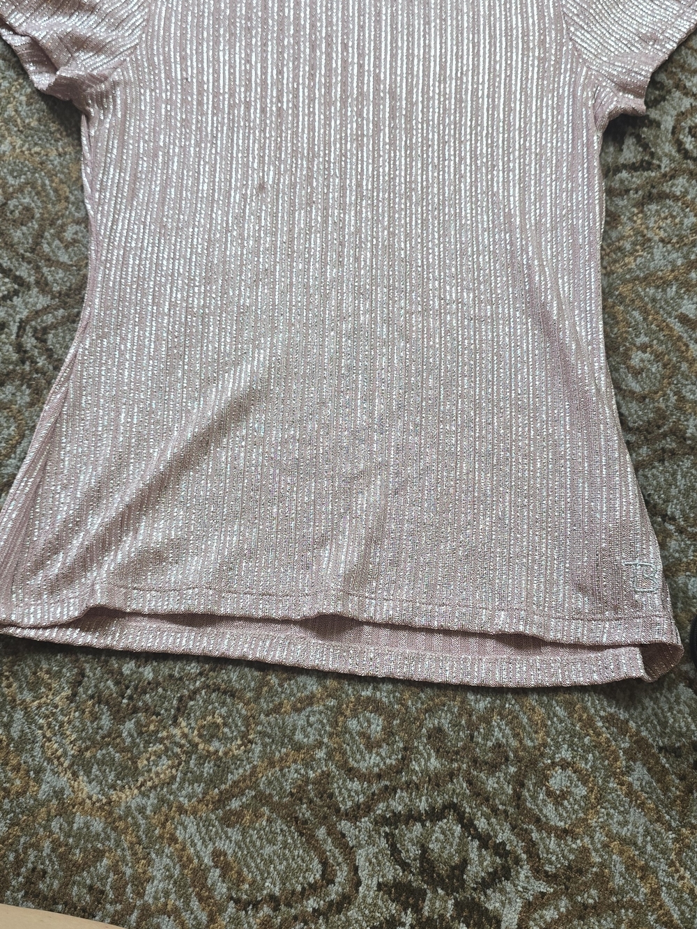 Women's Sparkle Short Sleeve Top - Pink